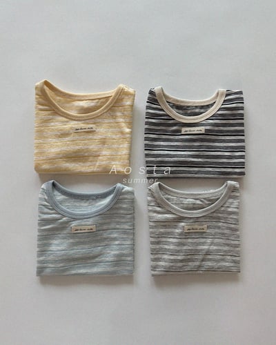 AOSTA19｜(6m-5y) 4款拼色條紋上衣4