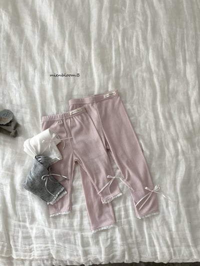 Bloom.b34｜(0m-7y) 蕾絲緞帶緊身褲9