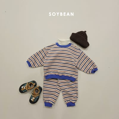 Soybean64｜(75cm-118cm) 條紋撞色休閒套裝11