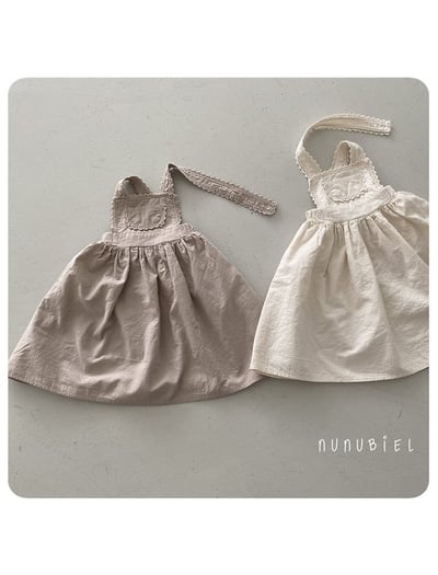 NUNU BIEL31｜(65-115cm) 燕麥蕾絲裙/包屁褲1