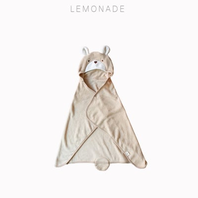 LEMONADE32｜(free) 2色小兔小熊連帽浴巾17