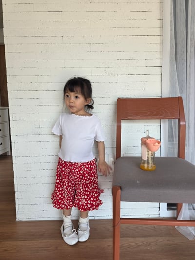 Color18｜(75-115cm) 素面捲邊上衣23