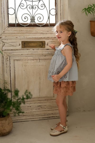 FLO10｜(75-140) 花邊鏤空細肩衣17