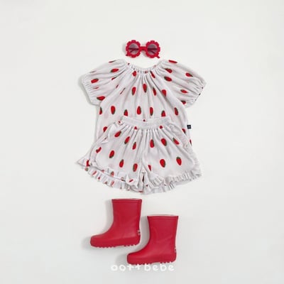 Oottbebe09｜(1y-7y )  草莓百摺套裝6