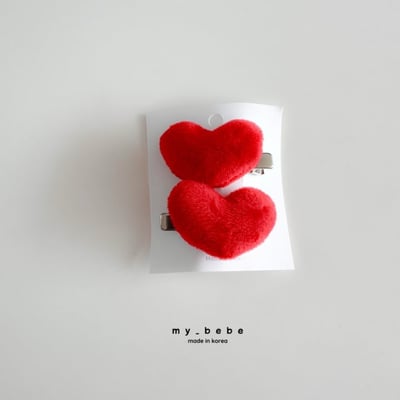 my_bebe34｜(free) 絨毛愛心胎毛夾4