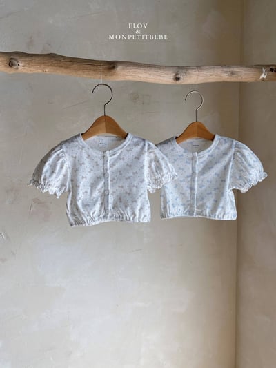 Mon petit04｜(66-90cm) 蝴蝶結短袖開襟外套1