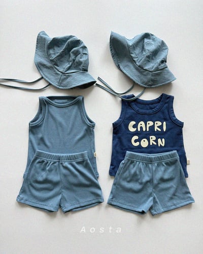 AOSTA10｜(6m-5y) 7色無袖小標素色上衣15