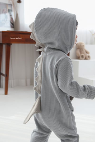 bebe nine29 (65-90) 2色恐龍小兔連帽連身衣4