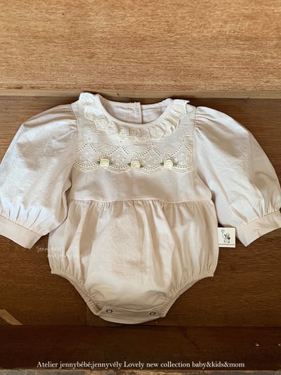 JE474｜(66-90cm) 蕾絲刺繡包屁衣23