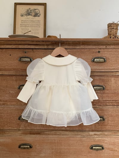 JE622｜(66cm-120cm) 公主袖薄紗包屁衣/洋裝21