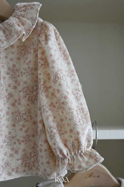 ROA10｜(80cm-120cm) 2色洋氣碎花長袖上衣5