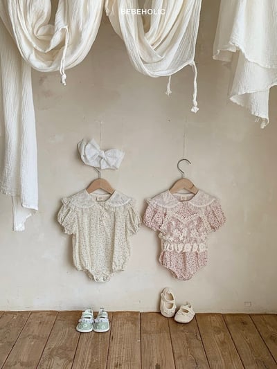 Bebe holic21｜(3m-18m) 翻領碎花連身服10