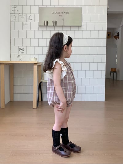 JE33｜(66-120cm) 格紋飛袖包屁衣/洋裝11