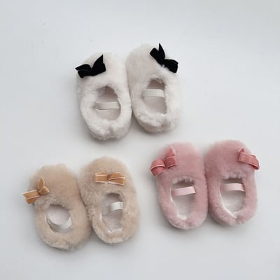 毛毛蝴蝶結絨學步鞋4