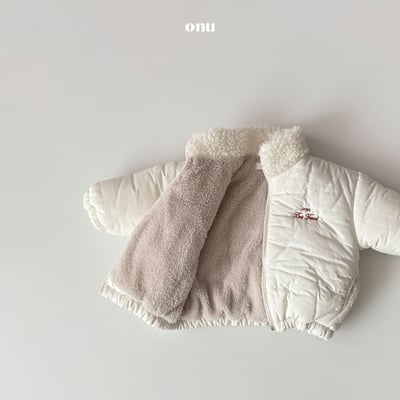 onu 21｜(70cm-115cm) logo刺繡羽絨刷毛外套4