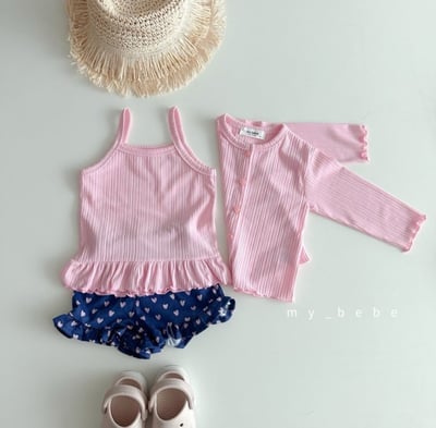 my_bebe28｜(80-120cm) 印花荷葉邊短褲5