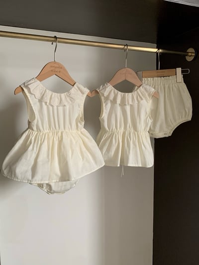 JE50｜(66-100cm) 無印花邊包屁衣/套裝23