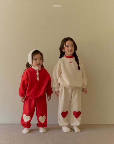 Lindo57｜(80cm-125cm) 愛心休閒縮口褲11