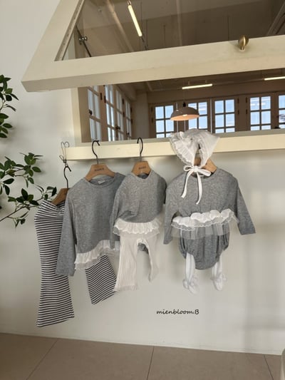 Bloom.b40｜(0m-18m) 蕾絲裙擺包屁衣14