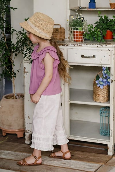 FLO35｜(75-140) 荷葉波浪領上衣13