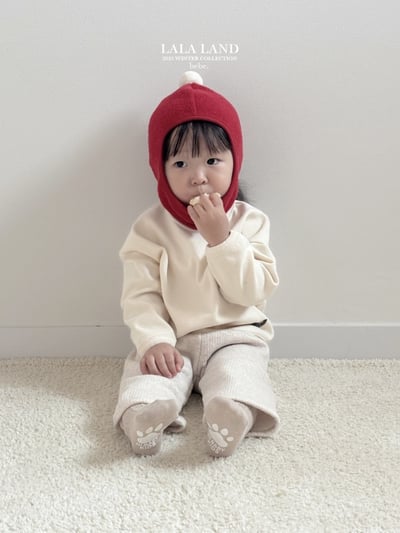 lala land40｜(60cm-83cm) 3色簡約口袋小黑標磨毛直筒褲11