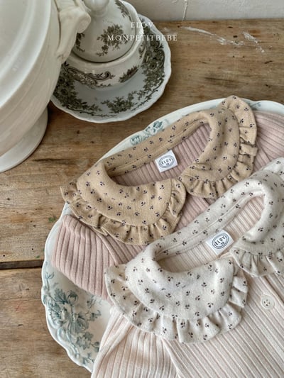 Monpetitbebe10｜(70cm-110cm) 碎花荷葉領上衣11