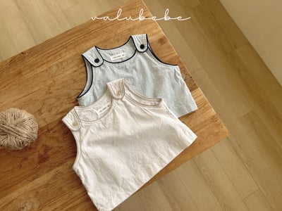 Valubebe 37｜(65-90cm) 鈕釦邊線背心1