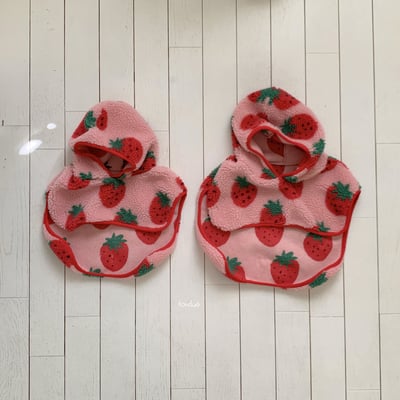 Fondue 31｜(65cm-120cm)  草莓連帽披風4