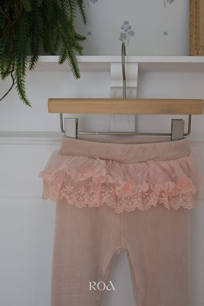 ROA36｜(6m-18m) 2色蕾絲荷葉緊身褲2