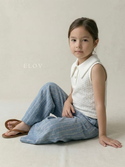 Mon petit12｜(73-118cm) 2色亞麻條紋寬褲6