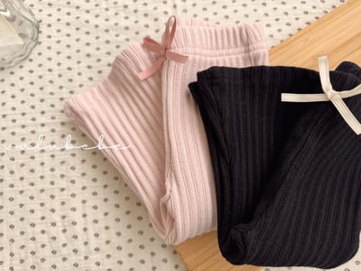 Valubebe51｜(65-90) 蝴蝶結羅紋喇叭褲8