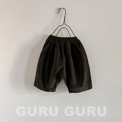 GURU GURU20｜(6m-24m) 2色素面口袋直筒長褲2