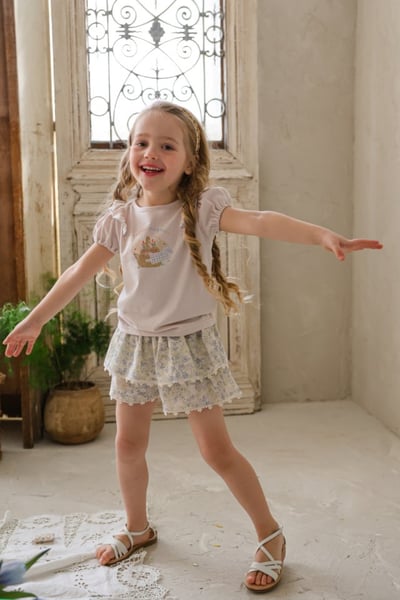 FLO09｜(75-140) 花朵蕾絲蛋糕裙10