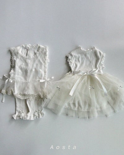 AOSTA65｜(6m-5y) 3款山茶花蕾絲連身裙16