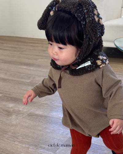 Cieldemaman04｜(6M~15M)  4色條紋長袖包屁衣服18