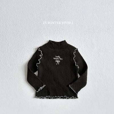 vivid75｜(78cm-125cm) 滾邊蝴蝶結印花上衣5