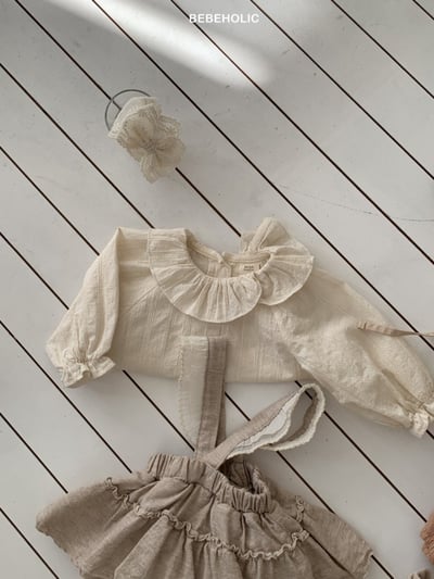 Bebe holic39｜(3m-18m) 花瓣領縮口襯衫4