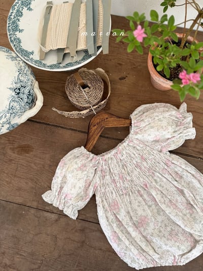 Marron09｜(3m-18m 1y-6y) 復古小碎花套裝11