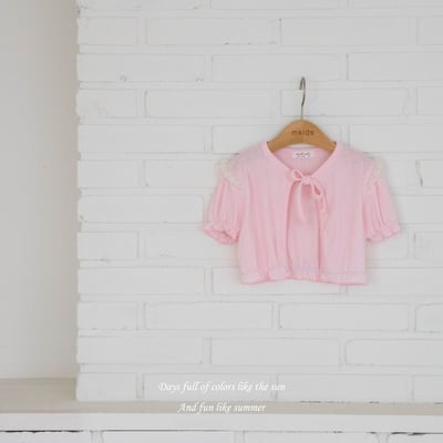 M-KIDS10｜(65-115cm) 短袖開襟綁帶外套4