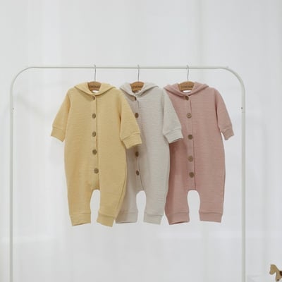 LEMONADE08｜(55cm-85cm) 3色小兔連帽連身衣3