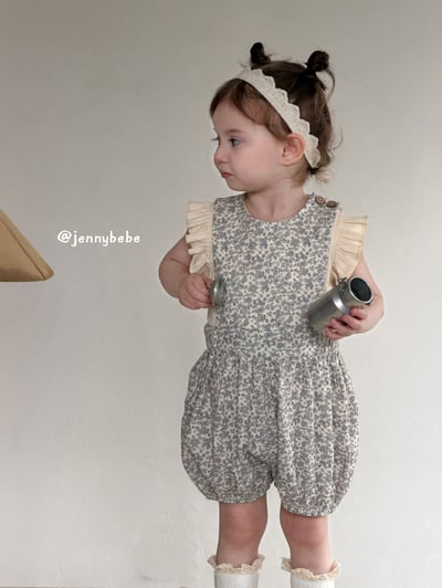 JE719｜(80-110cm) 小碎花連身短褲/荷葉背心11