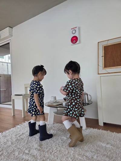 Color24｜(75-115cm) 愛心滿版印花套裝7