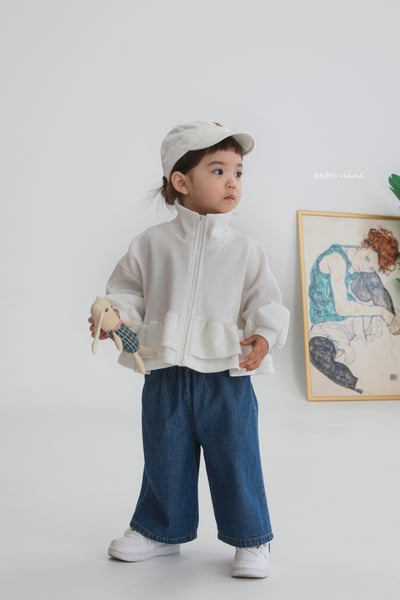 bebe nine30  (65-115) 3色立領蛋糕裙襬拉鍊外套3