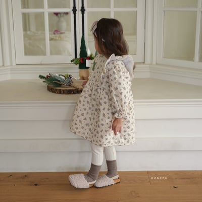 neneru33｜(85cm-125cm) 1色荷葉袖碎花包屁衣3