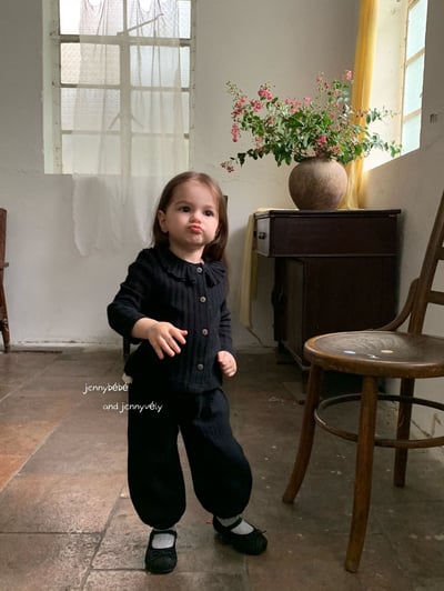 JE572｜(66-90cm) 荷葉領開襟外套/棉紗花邊束口褲9