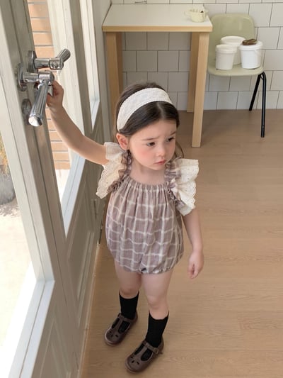 JE33｜(66-120cm) 格紋飛袖包屁衣/洋裝19