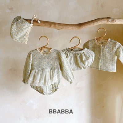 BBABBA01｜(60cm-83cm) 2色小花蕾絲開襟外套6