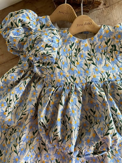 Anne Shirley38｜(3m-22m) 2色夏日刺繡花卉包屁衣16