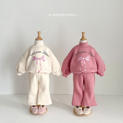 vivid102｜(78cm-125cm) 蝴蝶結中領公主袖喇叭套裝2