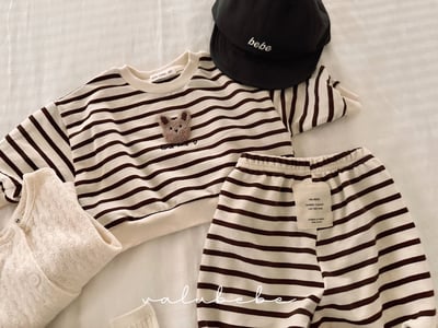 Valubebe72｜(65-90) 條紋束口褲5